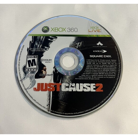 Just Cause 2  (Microsoft Xbox 360, 2010) Disc Only Tested - Picture 1 of 6